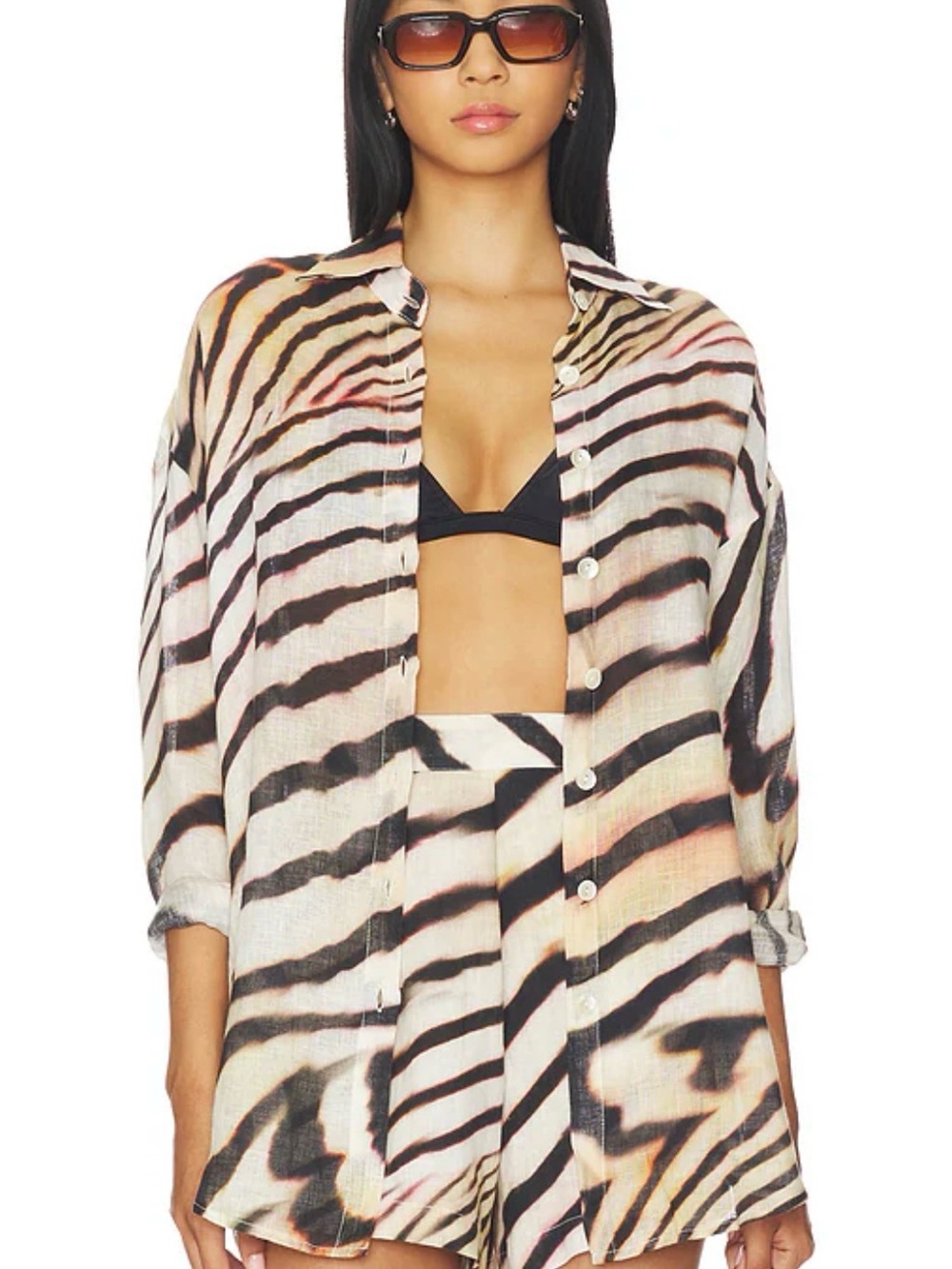 REVOLVE Playa Boyfriend shirt in Shell stripe